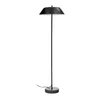 Černá stojací lampa Sayra s kovovým stínidlem