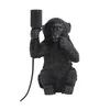 Černá stolní lampa Monkey 34 cm
