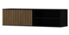 Černá závěsná TV skříňka Meorati