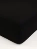 Černé jersey prostěradlo s elastanem 140x200 cm