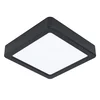 Černé LED stropní svítidlo FUEVA 5, 16x16 cm