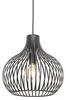 Černé závěsné LED svítidlo Saffira 38 cm