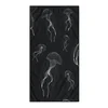 Černobílá plážová osuška 90x180 cm Jellyfish