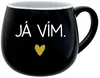 Černý keramický hrníček 300 ml JÁ VÍM.