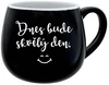 Černý keramický hrníček 300 ml s nápisem