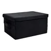Černý látkový úložný box s víkem 34x45x25 cm