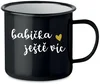 Černý plecháček s motivem Babička Ještě Více 350 ml