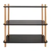 Černý regál Leitmotiv Cabinet Simplicity 80x82,5 cm