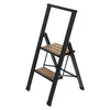 Černý skládací hliníkový žebřík Wenko Stepladder II