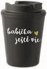 Černý termohrnek Babička Ještě Více 300 ml