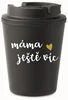 Černý termohrnek s nápisem Máma je ještě víc 300 ml