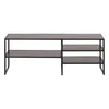 Černý TV stolek Seaford 120x46 cm s dekorem jasan
