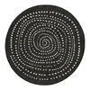 Černý venkovní kruhový koberec NORTHRUGS Bali, ø 140 cm
