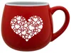 Červený keramický hrnek srdce 300 ml