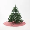 Červený kulatý lněný koberec ø 125 cm Red Gingham