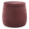 Červený sametový dětský puf Posh Velvet