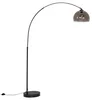 Chytrá oblouková stojací lampa s kouřovým sklem a WiFi ovládáním