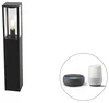 Chytrá venkovní stojací lampa Charlois černá 80 cm s WiFi ovládáním