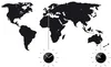 Clocker Nalepovací Hodiny s Mapa a Worldtime Černé