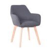 CLORIN NEW Designové křeslo – tmavě šedá / buk