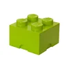 Čtvercový úložný box LEGO® v limetkově zelené