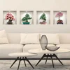 Čtyřdílná sada 3D samolepek Bonsai of Seasons