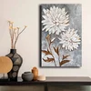 Dekorativní obraz na plátně – dva bílé květy, 45 × 70 cm