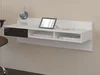 DELIA - designový nástěnný psací stůl, bílý/černý lesk