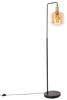 Designová černá stojací lampa se smásajícími skleněnými prvky - Zuzanna