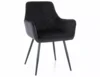 Designové černé křeslo Fig Velvet