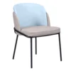 Designové křeslo GANON – béžová/modrá ekokůže