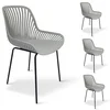 Designové židle GABY set 4 ks šedé