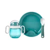 Dětská jídelní sada v odstínu Deep Turquoise