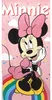 Dětská osuška Minnie Mouse růžová 70x140 cm