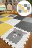 Dětská podlaha Minideckfloor 12 dílů s motivy beránka a lamy