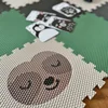 Dětská podlaha Minideckfloor s duhou a lenochodem, 9 dílů