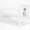 Dětská postýlka New Baby BEA Zebra, bílá se stahovací bočnicí