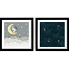 Dětské dekorace Night - sada 2 kusů 33x33 cm
