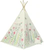 Dětské teepee Flowers bílé