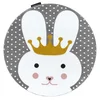 Dětský kulatý koberec Petit Bunny šedý 120 cm