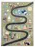 Dětský kusový koberec Street Animals – Fun Route zelený 80×150 cm