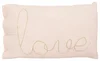 Dětský růžový dekorační polštářek Love 50x30 cm