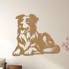Dřevěná dekorace Border Collie 40x34 cm Buk