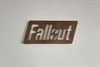 Dřevěná dekorace Fallout na zeď 30x12cm ořechová