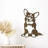Dřevěná dekorace psa Corgi ořech