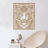 Dřevěná dekorace Tiger na zeď 30x37 cm – česká výroba, varianta buk