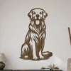 Dřevěná dekorace Zlatý retrívr 39x60 cm