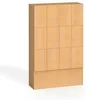 Dřevěná šatní skříňka s odkládacími boxy a zámkem