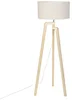 Dřevěná stojací lampa Puros s otočným stínidlem