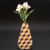 Dřevěná váza mozaika 23 cm